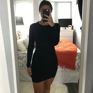 Garage Body con knitted black dress size small